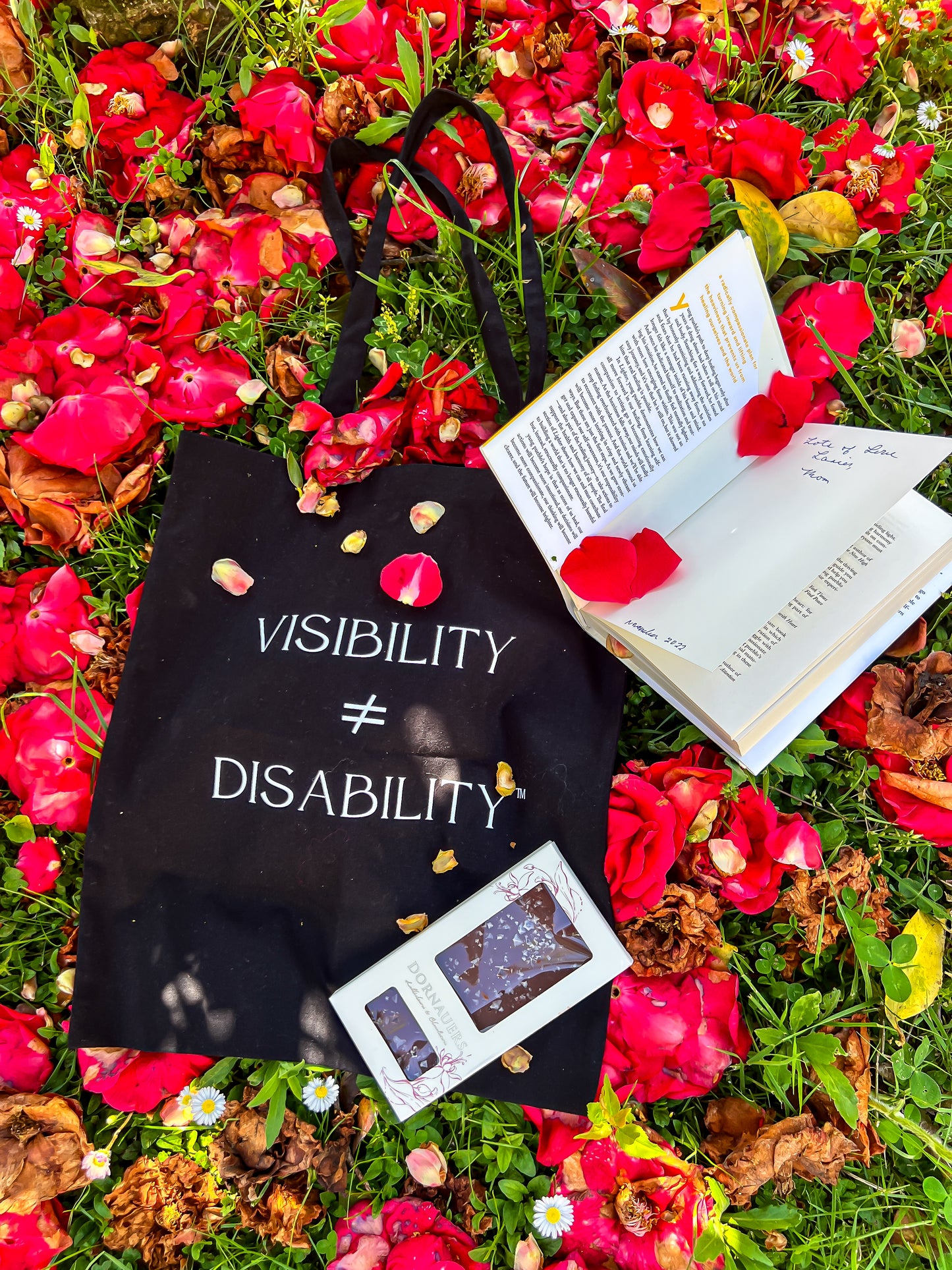 Visibility ≠ Disability Tote - Black